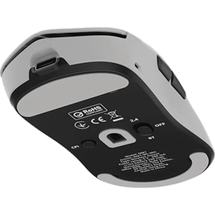 Nubi NM1 Gaming-Maus, kabellos und kabelgebunden, 12000 DPI, PixArt PAW3395, ultraleicht mit 39 g, 230 mAh Akku für bis zu 45 Stunden – Bild 4