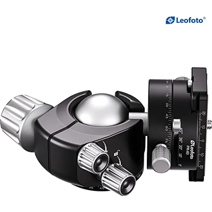 LEOFOTO Stativ-Kugelkopf LH-40PR mit Doppelpanoramateller, Rastfunktion und 20 kg Tragfähigkeit – Bild 3