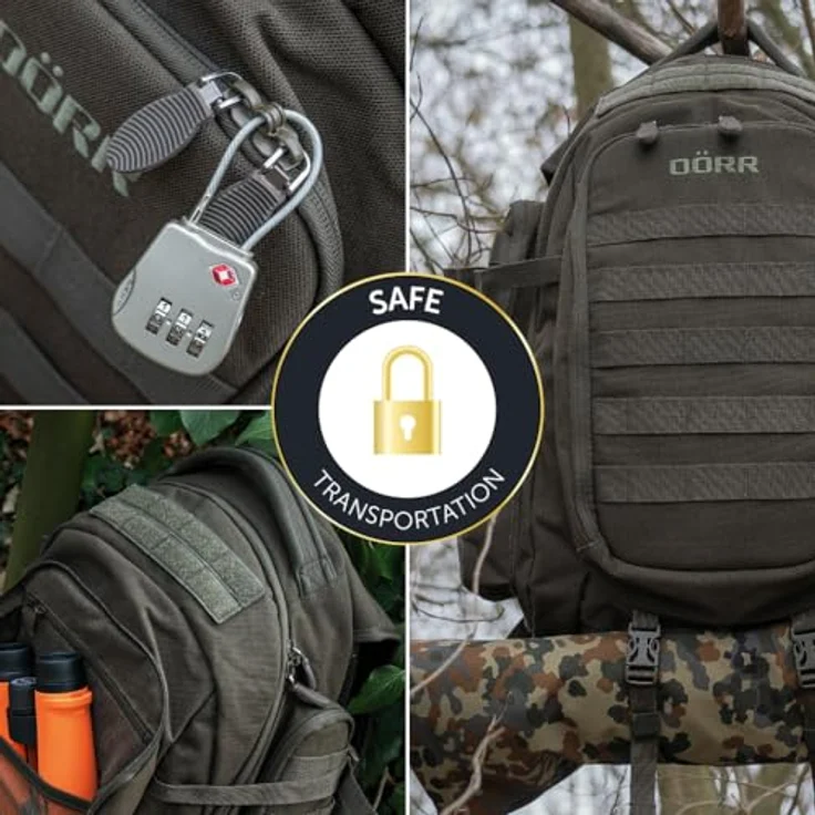 Dörr Fotorucksack ProTac, Trekkingrucksack in Olivgrün, 25 l mit Zubehörfach und Reißverschluss – Bild 9