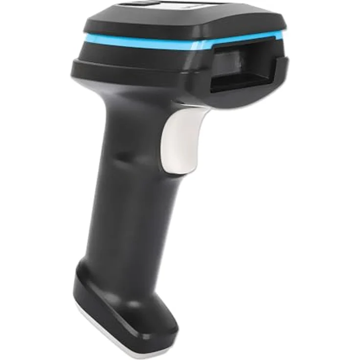 Manhattan Kabelloser 2D Long Range LED-Barcodescanner, 1D/2D Barcode-Scanner mit 80 m Reichweite, IP52 Schutz, Schwarz – Bild 3