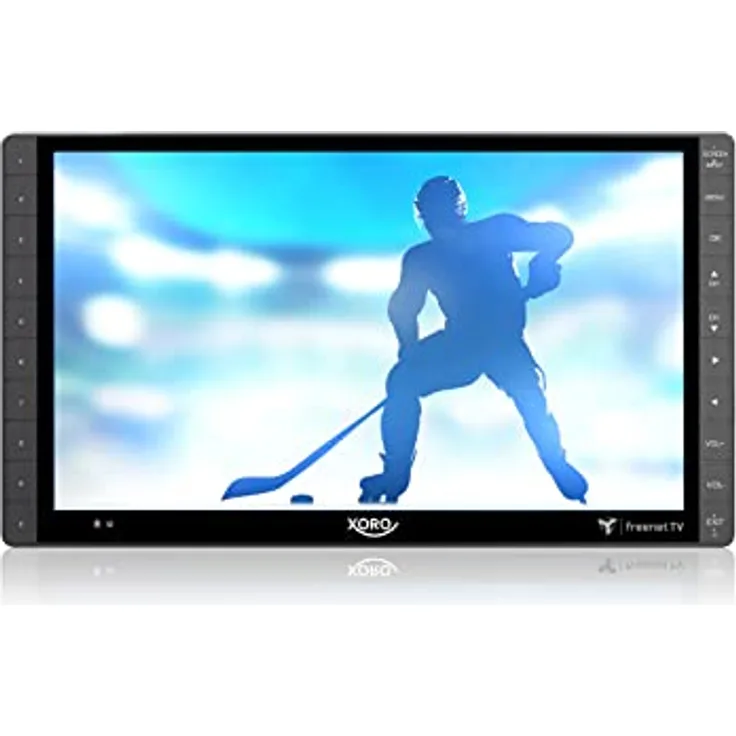 Xoro PTL 1450 V2 35,5 cm (14 Zoll) Tragbarer DVB-T/T2 Fernseher (freenet TV für Private Sender, 12-24V Kfz-Ladegerät, eingebauter Akku, HDMI IN, Antenne) grau