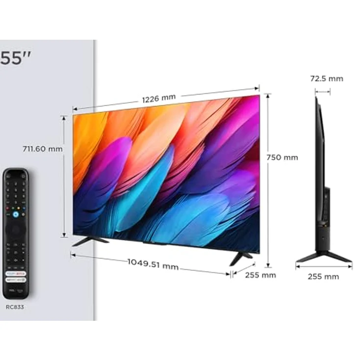 TCL 55PF650A 55-Zoll 4K Ultra HD Smart LED Fire TV, HDR, Dolby Vision, Alexa integriert, Airplay 2, Miracast – Bild 2