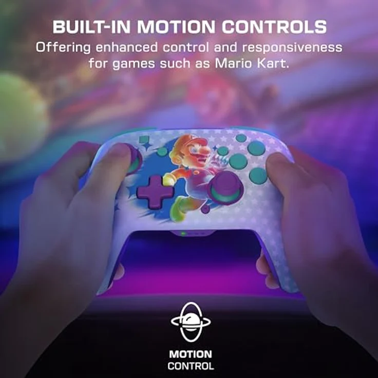 Turtle Beach Rematch Wireless Controller: Invincible Mario, leuchtet im Dunkeln, aufladbare Batterie, offiziell lizenziert für Nintendo Switch, Lite und OLED – Bild 3