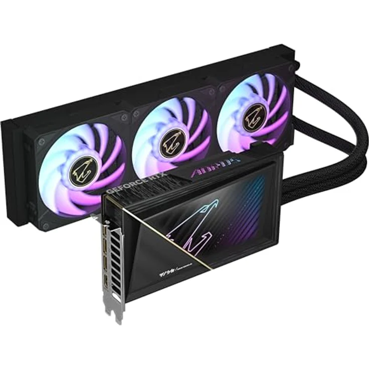 Gigabyte Aorus GeForce RTX 5080 Xtreme Waterforce 16G, 16 GB GDDR7 VRAM, AiO-Wasserkühler mit RGB-LED-Beleuchtung – Bild 2