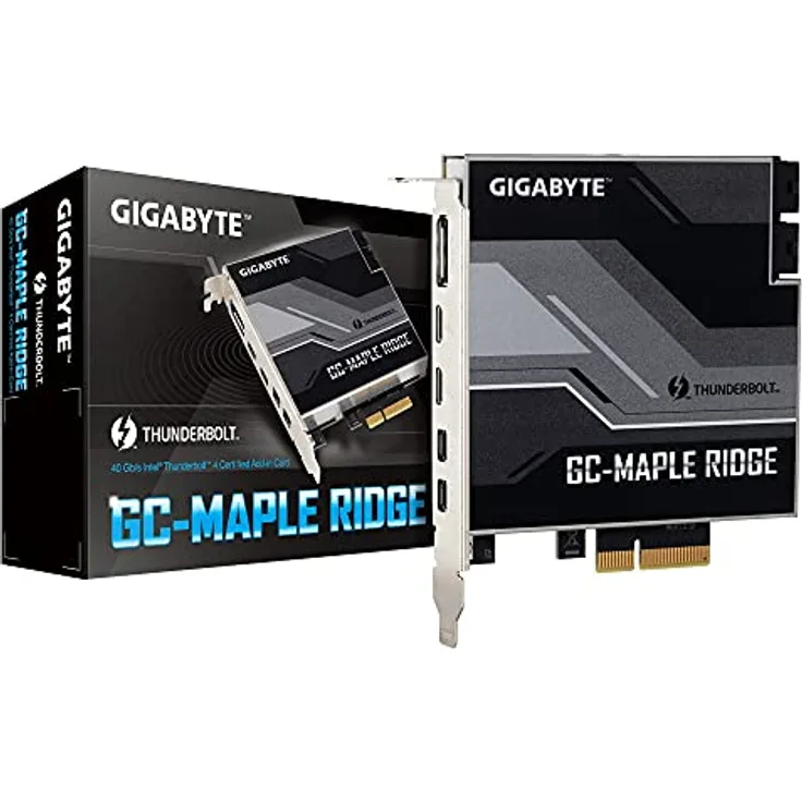 Gigabyte GC-Maple Ridge, Netzwerkkarte PCI Express 3.0 x4 mit Thunderbolt 4 Unterstützung, bis zu 40 Gbit/s, Schwarz