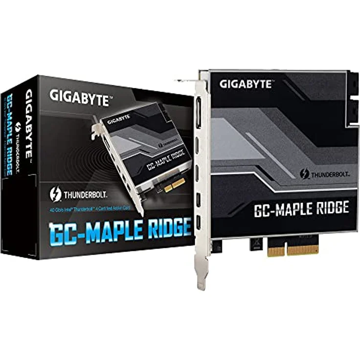 Gigabyte GC-Maple Ridge, Netzwerkkarte PCI Express 3.0 x4 mit Thunderbolt 4 Unterstützung, bis zu 40 Gbit/s, Schwarz – Bild 1
