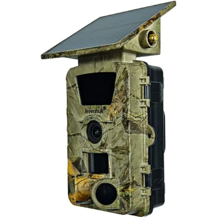 Levenhuk Trap WF30, Wildkamera mit 60 MP, 5K Video, Wi-Fi und Solarpanel, IP66 wasserdicht, 120° Sichtfeld – Bild 2