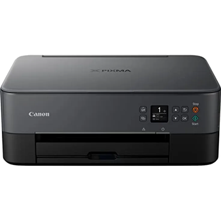 Canon PIXMA TS5350i BK Drucker Farbtintenstrahl Multifunktionsgerät DIN A4 (Scanner, Kopierer, OLED, 4.800 x 1.200 dpi, USB, WLAN, Duplexdruck, 2 Papierzuführungen), schwarz