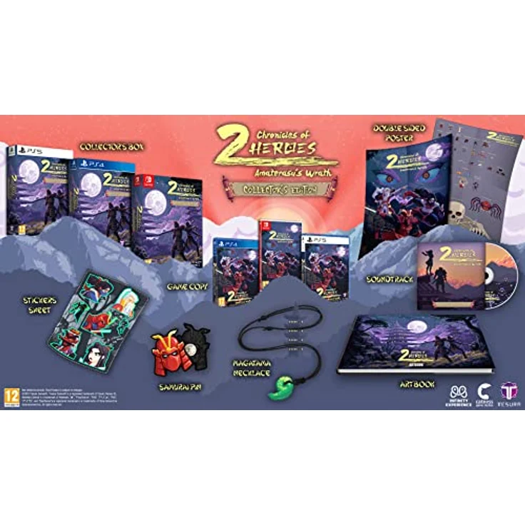 Tesura Games Chronicles of 2 Heroes: Amaterasu's Wrath - Collector's Edition mit Art Book, Soundtrack, Poster, Samurai Pin und Magatama Necklace für PS4 – Bild 2