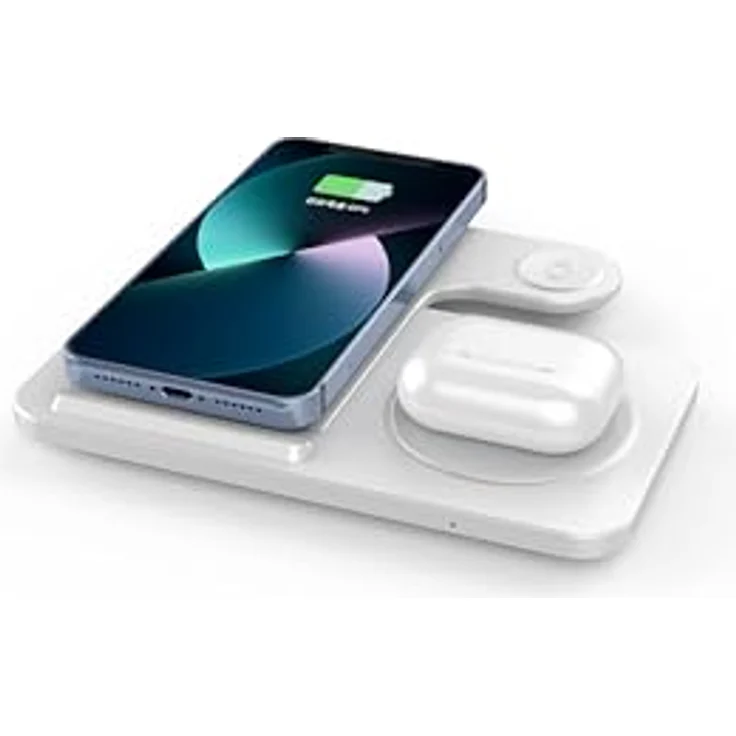 ENGELMANN EnM0640, 3 in 1 Induktive Ladestation Wireless Charger (15W, Schwarz) – Bild 6