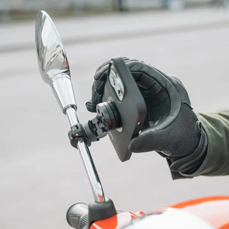 Sp Connect Mirror Mount Pro, Smartphone Halterung mit schwenkbarem Kopf, schwarz – Bild 8
