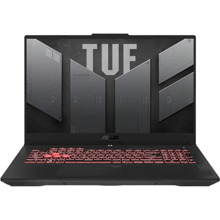 ASUS TUF Gaming A17 90NR0E35-M002Y0, Gaming Laptop mit AMD Ryzen 5 7535HS Prozessor, 16 GB RAM und GeForce RTX 4060, schwarz – Bild 2