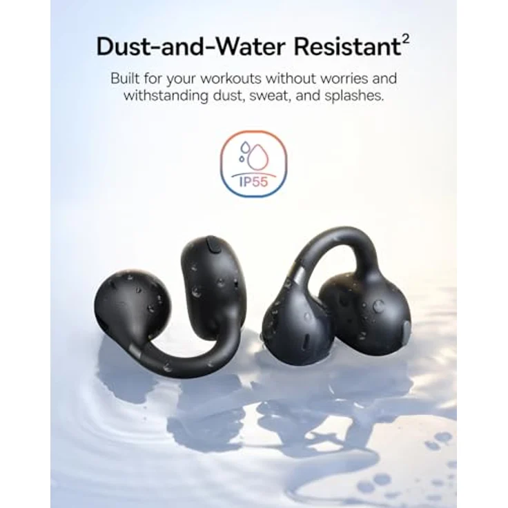 Baseus Bass BC1, Open-Ear TWS Kopfhörer mit Clip-On, leichter Tragekomfort, kraftvoller Bass, schwarz – Bild 3
