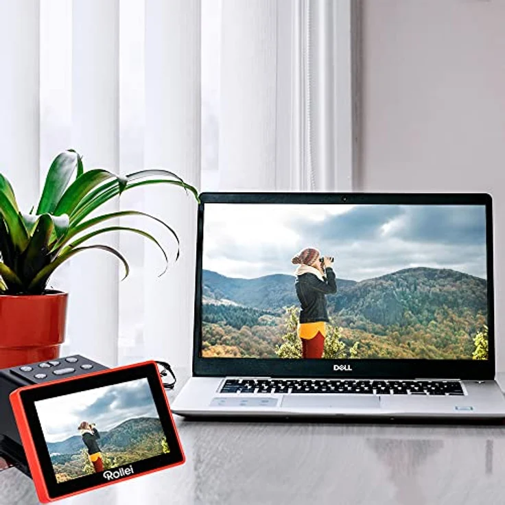 Rollei Dia-Film Scanner DF-S 1300 SE, 13 Megapixel Multi Scanner mit 5" TFT-LCD Monitor, HDMI & USB-C Anschluss, inklusive Halterungen für Dias und Negative – Bild 2