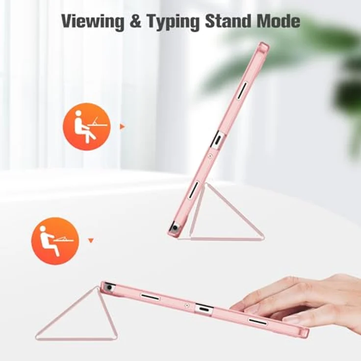 Fintie Hülle für Samsung Galaxy Tab A11+ Plus 11" 2025 / Tab A9+ Plus 11 Zoll 2023, Ultradünn Schutzhülle mit Translucent Rückseite, Roségold – Bild 4