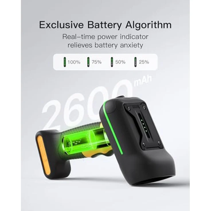Inateck BCST-61 Barcode Scanner, kabelloser 1D Scanner mit IP67 Wasser- und Staubschutz, Bluetooth, App & SDK, 2600 mAh Akku – Bild 5