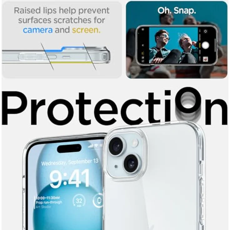 Spigen Liquid Crystal Hülle Kompatibel mit iPhone 15 -Crystal Clear – Bild 5