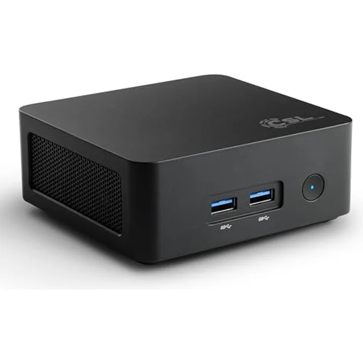 CSL Narrow Box Black Mini-PC, Intel N100, 16 GB RAM, 500 GB SSD, Intel UHD Graphics, Schwarz – Bild 1