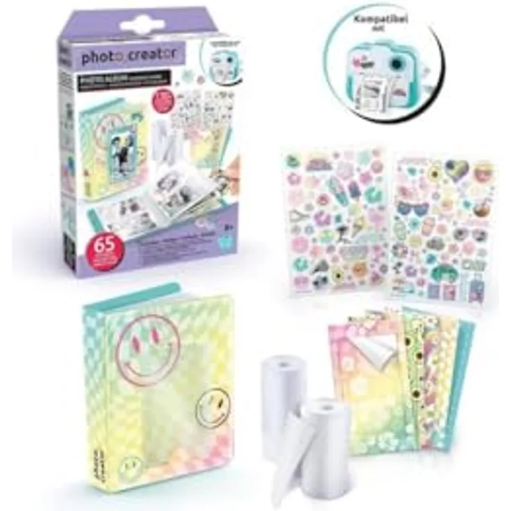 Canal Toys Photo Creator Sofortdruck-Fotoalbum, speichert 65 Fotos, rotbraun mit Zubehör für Personalisierung