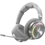 Corsair Virtuoso MAX Wireless Gaming-Headset Silber – Dolby Atmos, SoundID, Aktive Geräuschunterdrückung, Mikrofon in Rundfunkqualität, Graphene-Treiber, für PC, Mac, PS5, PS4