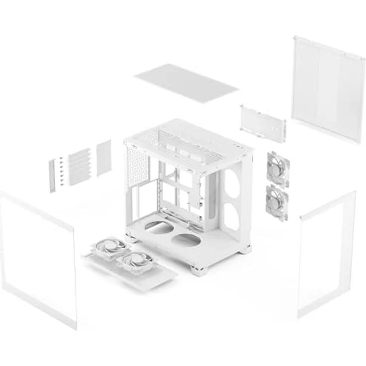 Fractal Design Pop 2 Vision RGB, Tower-Gehäuse mit Panorama-Glas, für Grafikkarten bis 412 mm, inklusive 4 Reverse-Blade-Lüfter, weiss – Bild 18