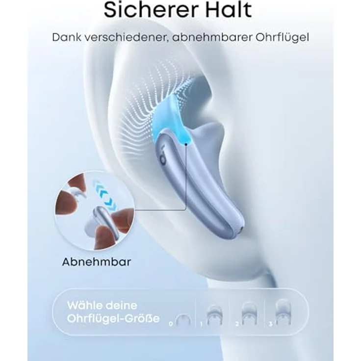 soundcore Liberty Buds, Semi-In-Ear Bluetooth Earbuds mit adaptivem Noise Cancelling, 30h Spielzeit, KI-Übersetzung, 4 Mikrofone für klare Anrufe – Bild 5