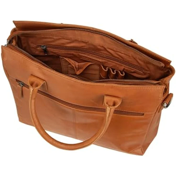 Greenburry Fiorentina Aktentasche Leder, 34 cm mit Laptopfach (14.57"), Notebooktasche, Braun – Bild 6