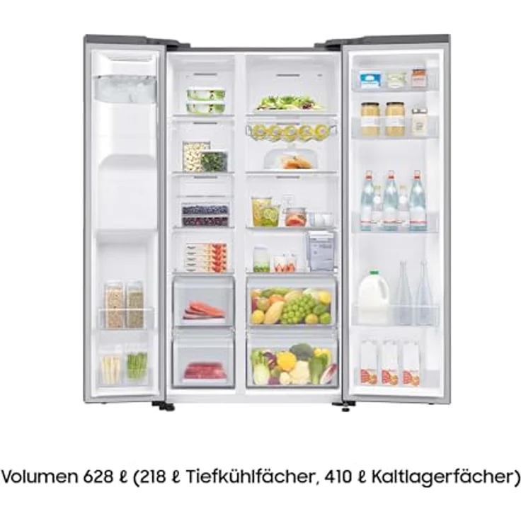 Samsung Side-by-Side mit Slim Ice Maker und Wassertank, 628 L Edelstahl Look – Bild 3