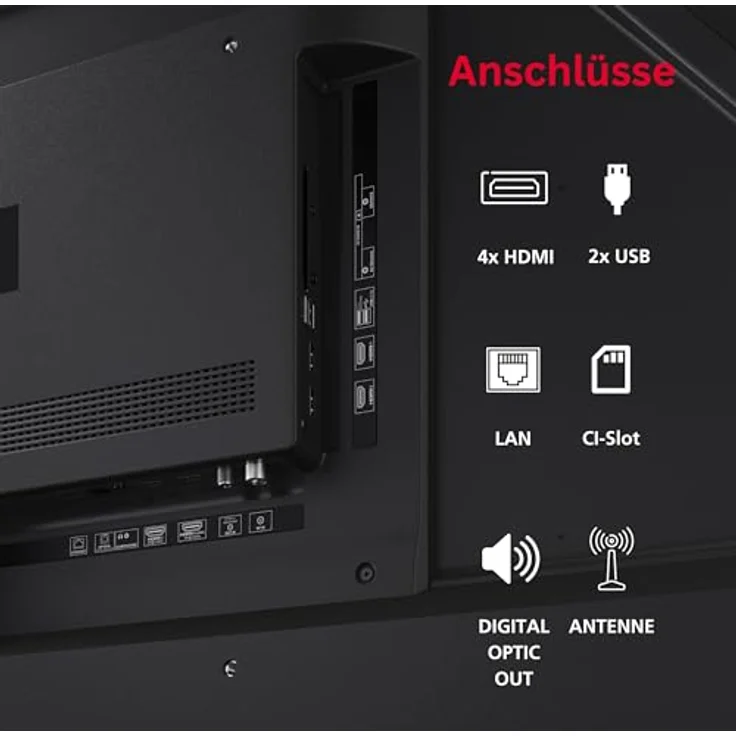 Sharp 50HR7765E QLED Fernseher 50 Zoll, 4K UHD, Google Smart TV, HDR Dolby Vision, 144Hz Gaming – Bild 4