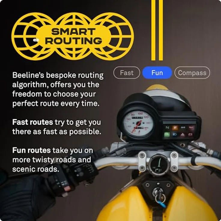 Beeline Moto II, GPS-Navigationsgerät für Motorräder, wasserdicht, 14 Stunden Akkulaufzeit, schwarz – Bild 6