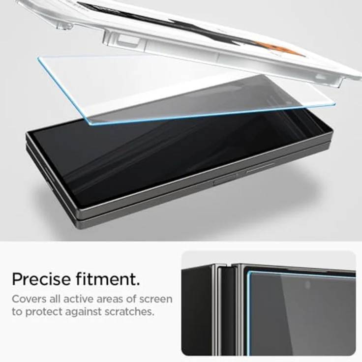 Spigen Glas.tR EZ Fit Schutzfolie für Samsung Galaxy Z Fold 6, 2 Stück, Kratzfest, Hüllenfreundlich, Touch reaktiv – Bild 4