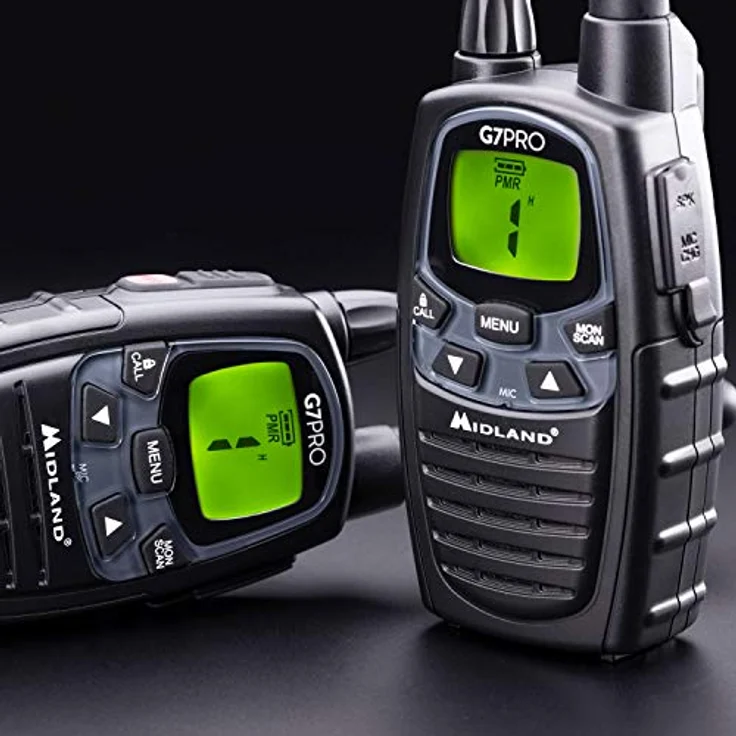 Midland G7 Pro Paar (2019), PMR+LPD, 16 Kanäle, Doppelstandlader und Akkupack w(800 mAh) (C1090.13) – Bild 2