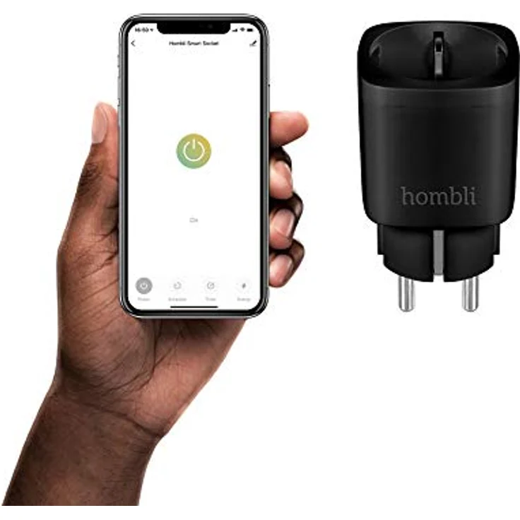 Hombli Smart Plug, Smart Socket (EU) mit Fernzugriff, Energiekontrolle und Sprachsteuerung, Promo Pack 21, Schwarz – Bild 3