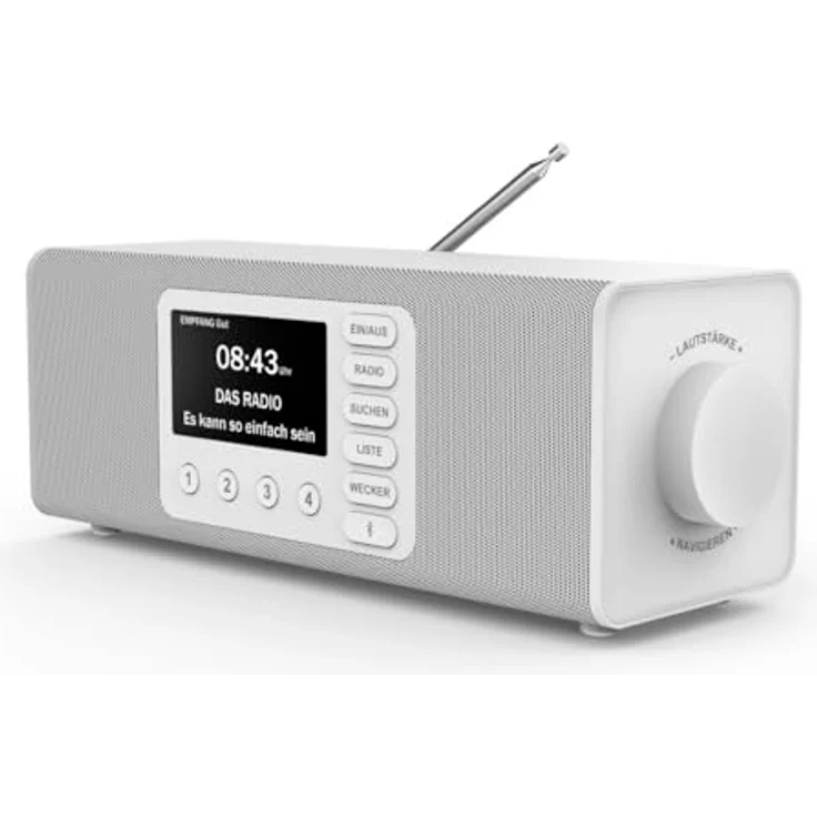 Hama Digitalradio DR2002BT, FM/DAB/DAB+/Bluetooth RX, Radiowecker, Stereo, WS (DAB+, DAB, FM, Bluetooth), Radio, Weiss – Bild 3