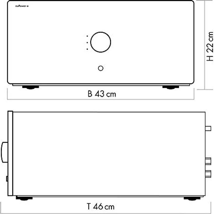 Nubert nuPower A | Schwarze 2 Kanal Endstufe | vollsymmetrischer Analogverstärker | schaltbare High End Endstufe Mono (1 x 2200 W) oder Stereo (2x 1150W) | Class-AB Endverstärker – Bild 4