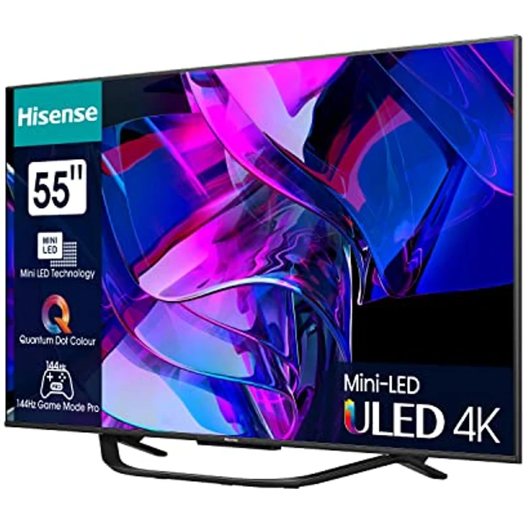 Hisense 55U7KQ 139 cm (55 Zoll) Fernseher 4K Mini LED ULED HDR Smart TV, Quantum Dot, 120Hz, HDMI 2.1, Game Mode Pro, Dolby Vision IQ & Atmos, Bluetooth, Alexa Built-in, Anthrazit [2023] – Bild 2