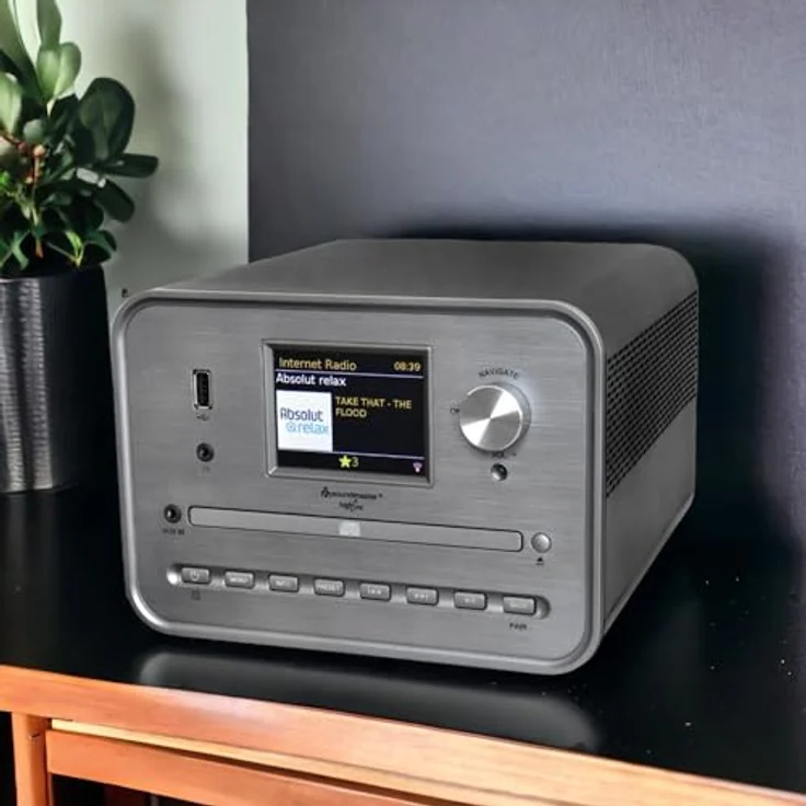 Soundmaster ICD1050SW Stereoanlage Internetradio WLAN 2,4/5 GHz DAB+ Bluetooth CD-Player USB MP3 APP Farbdisplay Wecker – Bild 2