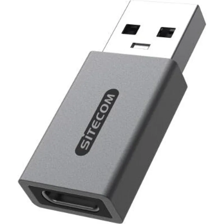 Sitecom USB-A zu USB-C 3.1 Mini Adapter, kompakt mit 5 Gbit/s Übertragungsgeschwindigkeit, schwarz