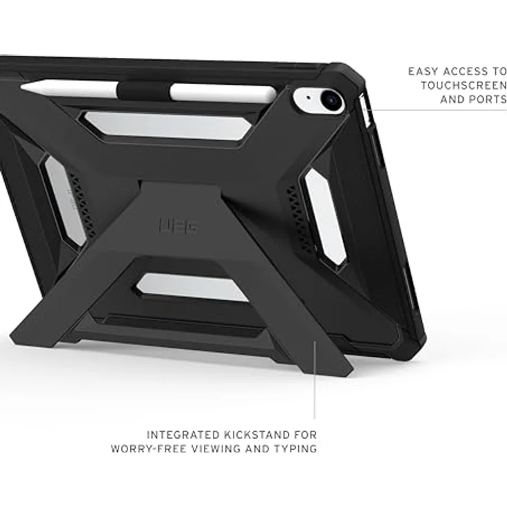 URBAN ARMOR GEAR Scout Plus Case für Apple iPad 10.9 / iPad 11 (10. Gen 2022 / A16-11. Gen 2025), schwarz, mit Apple Pencil Halterung und Standfunktion, militärischer Schutzstandard – Bild 5