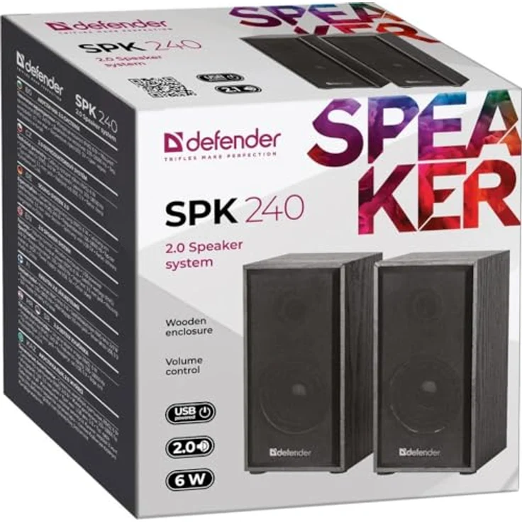 Defender SPK-240 PC-Lautsprecher 6 W Schwarz, Hochleistungs-Lautsprecher mit einfacher Plug-and-Play-Installation – Bild 6