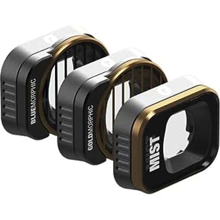 PolarPro - DJI Mini 3 Pro - Mist + GoldM + BlueM (3er-Pack) - Ultraleichtes Aluminium - Präzise konstruiert - horizontale und vertikale Aufnahmemodi - Farbneutralität – Bild 1
