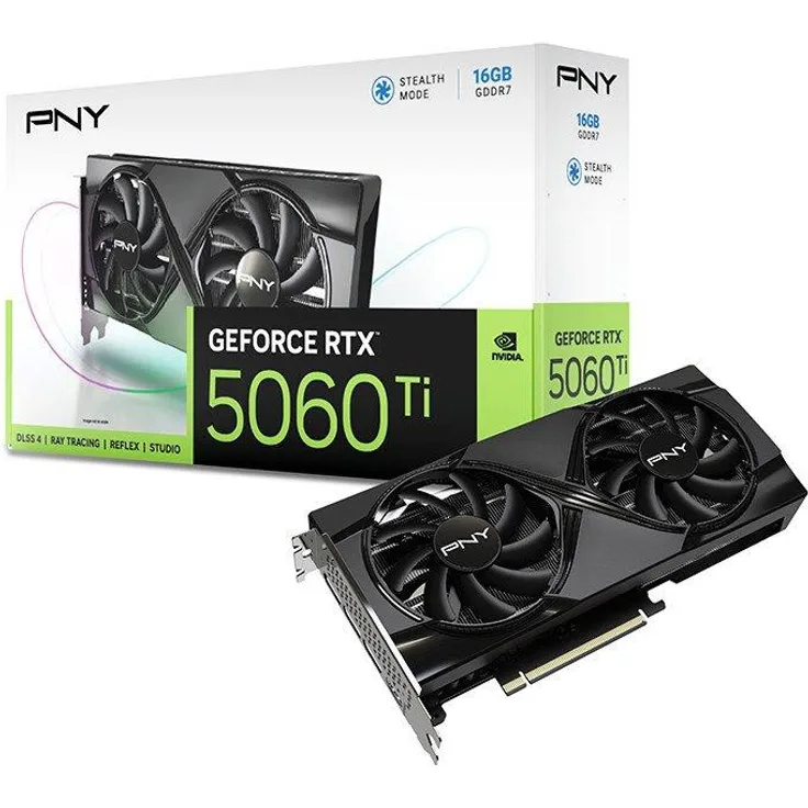 PNY GeForce RTX 5060 Ti 16GB RGB, Next-Gen-Grafikkarte mit beeindruckender Grafikleistung und RGB-Beleuchtung