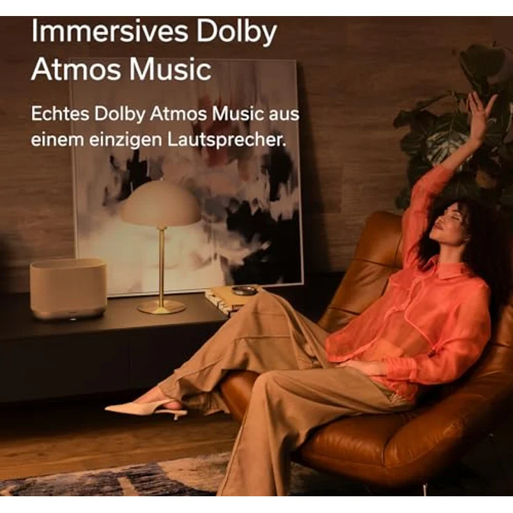 Denon Home 400, Kabelloser Smart Speaker mit Dolby Atmos Music, Hi-Res Audio, HEOS, WLAN, Bluetooth, AirPlay 2, Stereopaar-Funktion, 6 Treiber - Stone – Bild 5