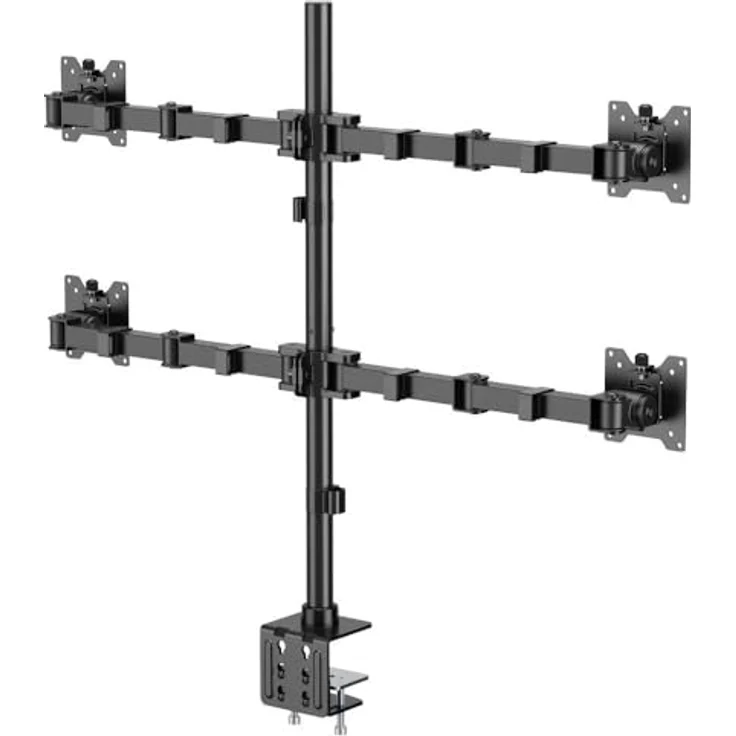 SpeaKa Professional SP-MM-541 4fach Monitor-Tischhalterung, neigbar und schwenkbar, für 43,2 cm (17) - 88,9 cm (35) Monitore, schwarz, max. Tragkraft 15 kg – Bild 4