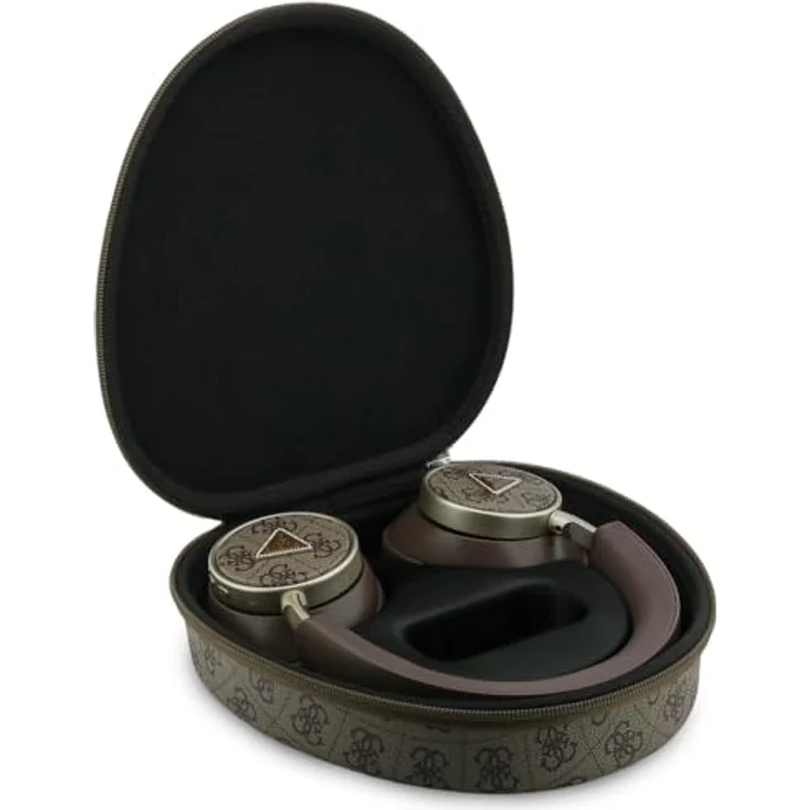 CG MOBILE Guess 4G Triangle Logo, Bluetooth ENC Over-Ear-Kopfhörer mit 45 Stunden Akkulaufzeit, braun – Bild 5