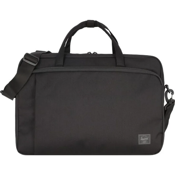 Herschel Bowen Aktentasche 45 cm, schwarz, aus 100% PET, für Laptops bis 45 cm