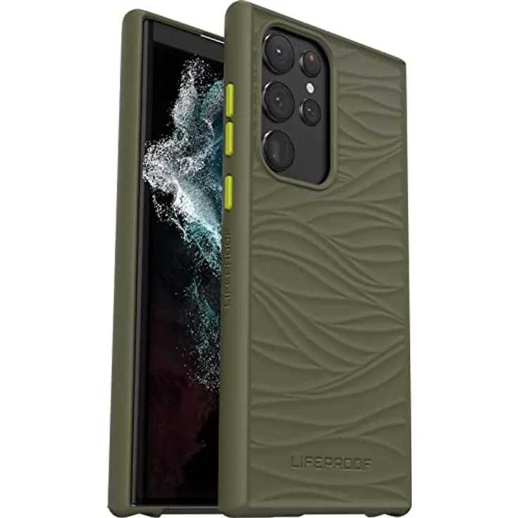 LifeProof Wake Hülle für Samsung Galaxy S22 Ultra, stoßfest, Sturzschutz bis 2 Meter, schlanke schützende Hülle, Nachhaltig hergestellt aus recyceltem Ozeanplastik, Grün