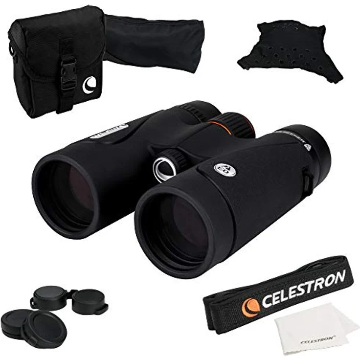 Celestron 71405 TrailSeeker ED 8 x 42 Dachkantprismenfernglas, Schwarz, Wasserfest, Naheinstellgrenze 6,5 Zoll – Bild 1