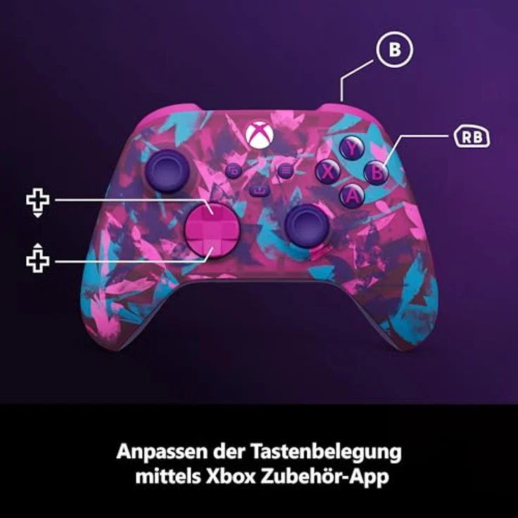 MICROSOFT Xbox – Heart Breaker Special Edition Wireless Controller, rot/mehrfarbig, für Series, Android, MAC, PC, Series S, X, mit strukturierten Triggern und Gummierten Griffen – Bild 7