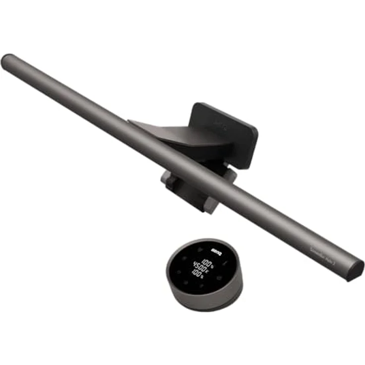 BenQ ScreenBar Halo 2, LED Monitorlampe mit kabellosem Controller, blendfreiem Licht, einstellbarer Helligkeit und Farbtemperatur, USB-betrieben – Bild 1